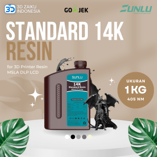 SUNLU 14K Standard Resin 1 KG Superior Detail Easy to Use for 3D Printer Resin MSLA DLP LCD